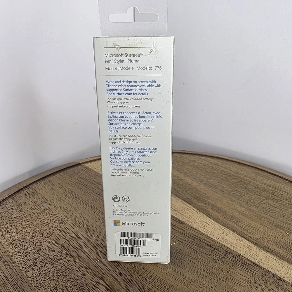 Microsoft EYV00001‎ Surface Pen Stylus model 1776 New Ships Fast Silver Titanium